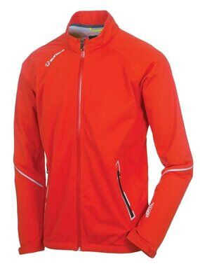 Sunice Men's Zephal Broadmoor Golf Club Logo Red Windbreaker Jacket L Waterproof